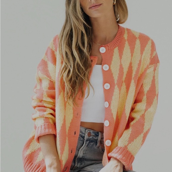 luca & grae Sweaters - Luca & Grae Fool For You Pink Cardigan by Aspyn Ovard (You Tube) Size XL